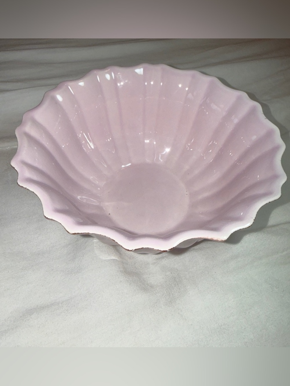 Pink vintage bowl by Faianca Subtil made in Portugal